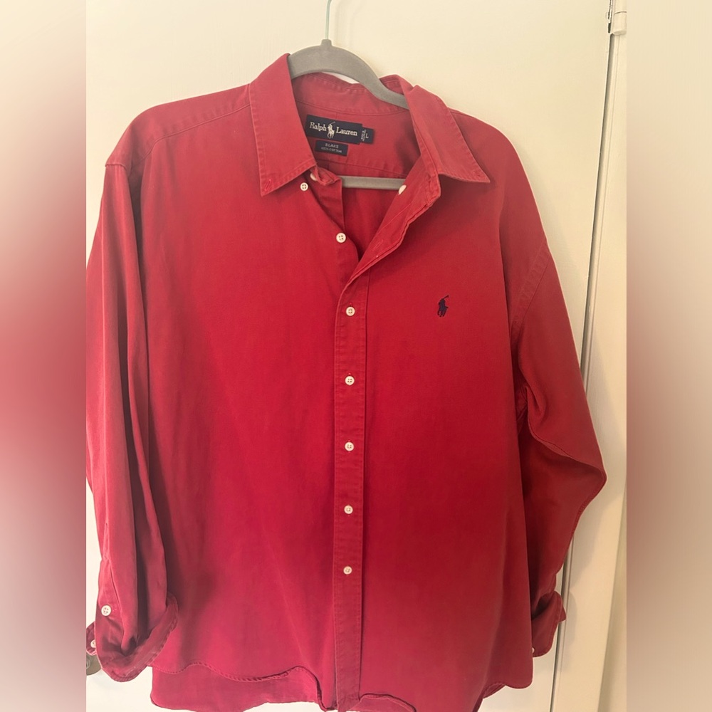 RALPH LAUREN VINTAGE RED BUTTON DOWN